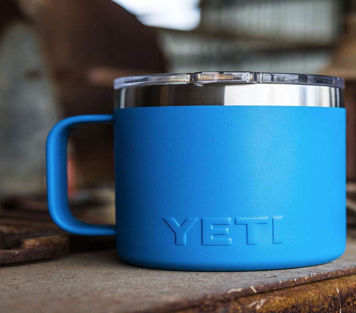 yeti rambler 14 oz mug tahoe blue