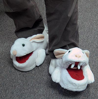 Killer Rabbit Slippers | DudeIWantThat.com