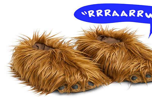 chewbacca feet slippers