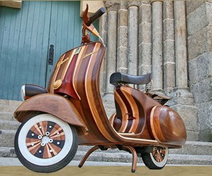 Custom Wood Vespa