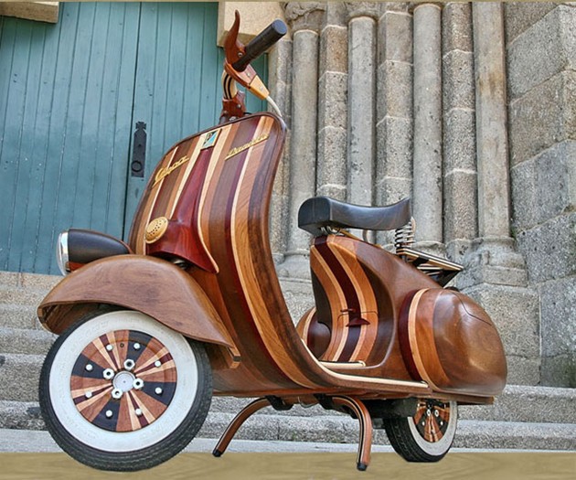 Custom Wood Vespa