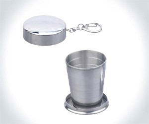 Collapsible Shot Glass Key Ring