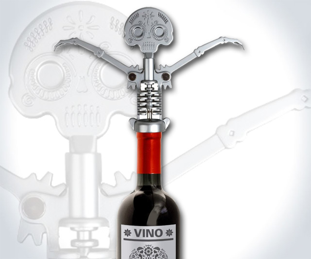 Day of the Dead Skull Corkscrew