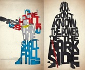 Typographic Iconic Movie Prints
