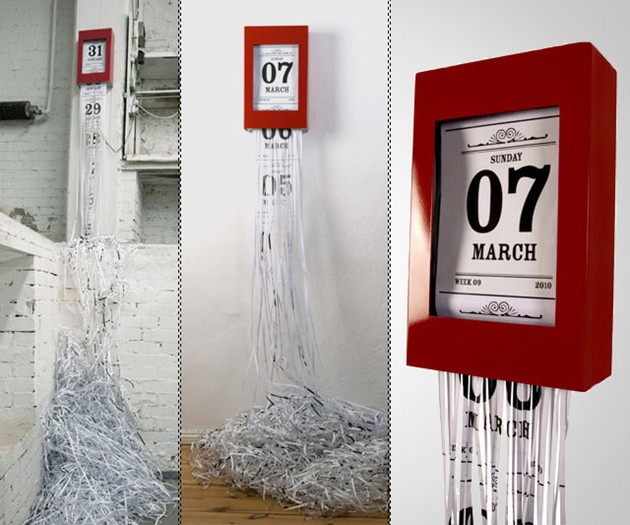 Chrono-Shredder Calendar and Clock