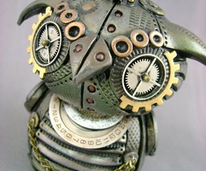 MechOwlie Steampunk Owl