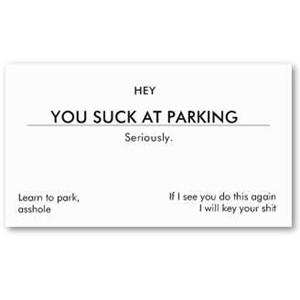You Suck At Parking Business Cards