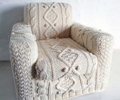 Cable Knit Armchair Slipcover
