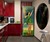 Girl Sloshing OJ Fridge Skin Magnet Installed in Kitchen