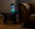 Alien Abduction Lamp - Lit on Table