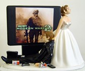 Video Game Junkie Wedding Cake Topper