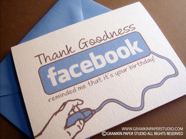 Facebook Reminder Birthday Card