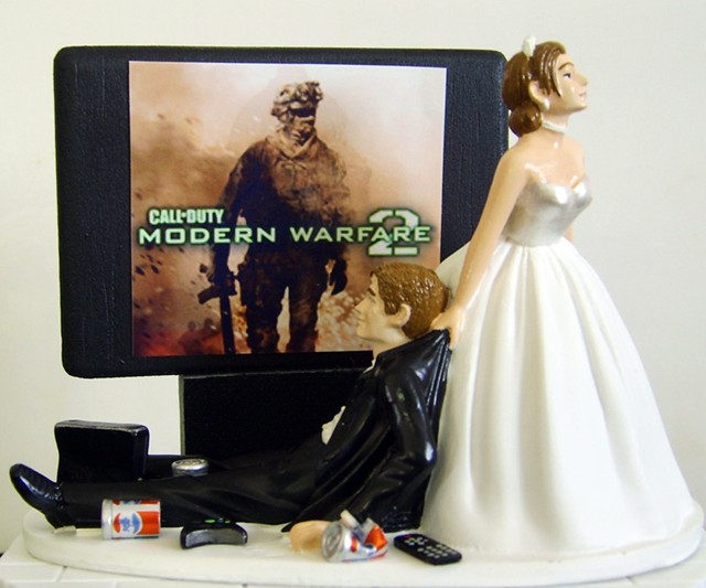 Video Game Junkie Wedding Cake Topper