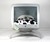 Apple Computer Pet Bed with Cow Print Slip Cover