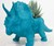 Triceratops Planter with Included Zebra Haworthia Succulent