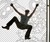 Man Climbing Lace Fence