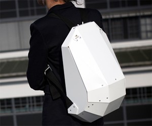 Solid Gray Hardshell Backpack
