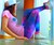 Galaxy Purple Leggings Side View
