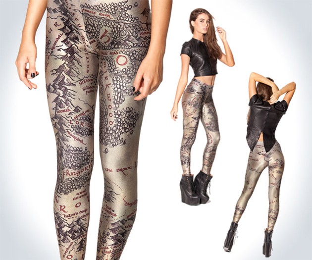 Middle Earth Map Leggings