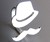 Mr. Mustache with Fedora Ring
