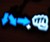 Street Fighter Glowing Hadouken Necklace with Lights Out