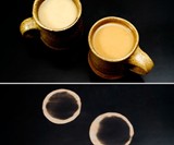 Mugs and Thermochromatic Rings on Heat Sensitive Table