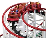 Self-Propelled Wooden Roller Coaster - Closeup of Passengers