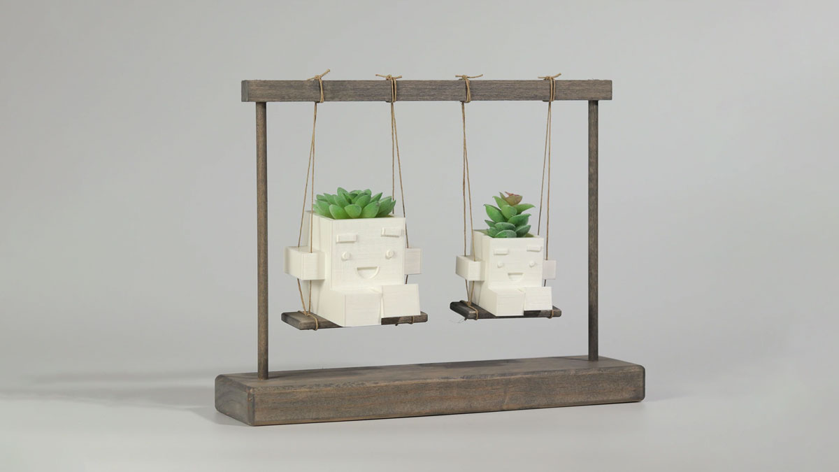 Double Succulent Planter Swing Double Succulent Planter Swing