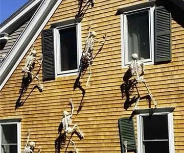 Glow-in-the-Dark Climbing Skeleton Props