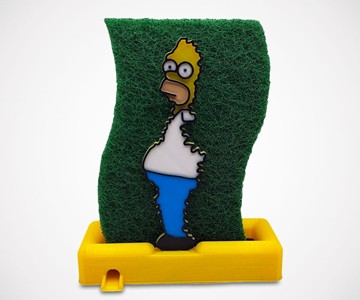 Homer in the Bushes Sponge Holder Homer in the Bushes Sponge Holder