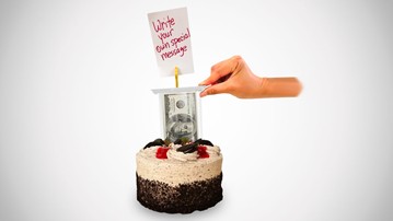 The Money Cake - Cash-Filled Cake Topper The Money Cake - Cash-Filled Cake Topper