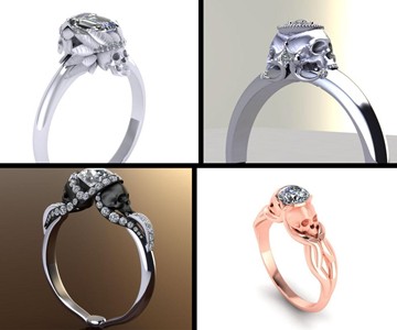 Diamond Skull Rings Diamond Skull Rings