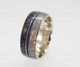 Meteorite & Dinosaur Bone Inlaid Rings
