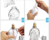 Glass Skull Tiki Torch