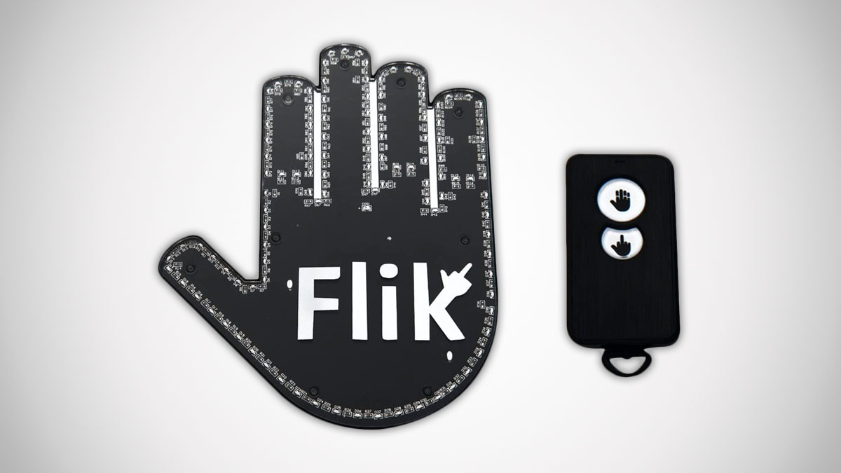 FLIK Middle Finger Car Windshield Light FLIK Middle Finger Car Windshield Light