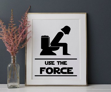 Use the Force Bathroom Art
