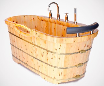 61" Freestanding Cedar Wood Bathtub 61" Freestanding Cedar Wood Bathtub