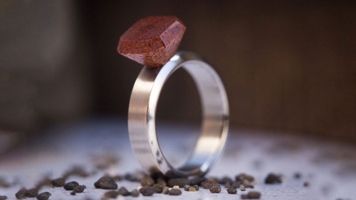 Wood & Titanium Engagement Ring Wood & Titanium Engagement Ring
