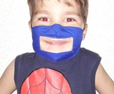 Face Mask with Transparent Mouth Panel