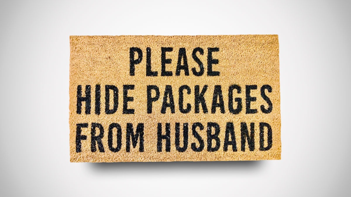 Please Hide Packages from Husband Doormat