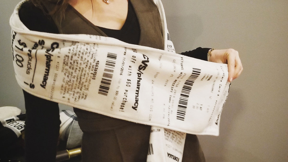 CVS Receipt Scarf CVS Receipt Scarf