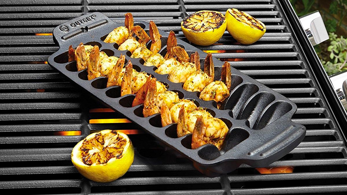 Cast Iron Shrimp Grill & Serving Pan Cast Iron Shrimp Grill & Serving Pan