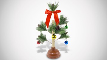 Christmas Tree Toilet Plunger Christmas Tree Toilet Plunger