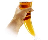 Viking Beer Horn Glass with Stand