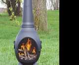 Wood Burning Chiminea Outdoor Fire Pit