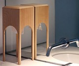 Upside Down Wooden Tissue Box & Storage Shelf