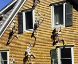 Glow-in-the-Dark Climbing Skeleton Props