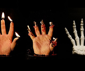 Melting Bloody Hand Candle Melting Bloody Hand Candle