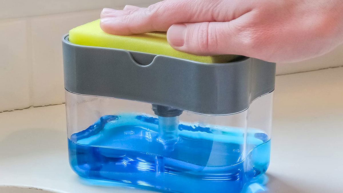 Press 'n' Suds Sponge Soap Dispenser & Holder Press 'n' Suds Sponge Soap Dispenser & Holder