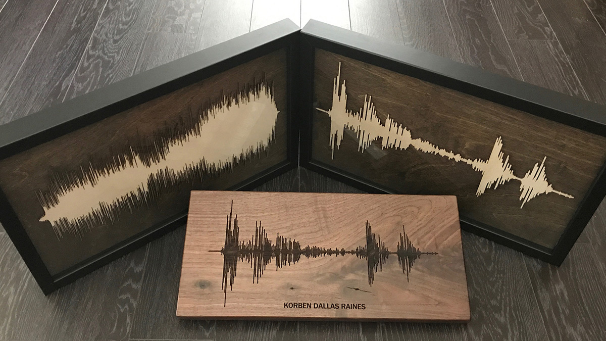 Solid Wood Soundwave Art Solid Wood Soundwave Art